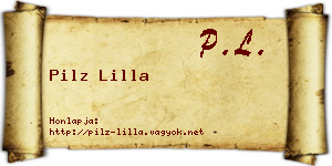 Pilz Lilla névjegykártya